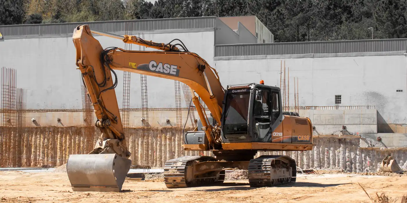 Excavation skid steer working on a job site in Charlotte